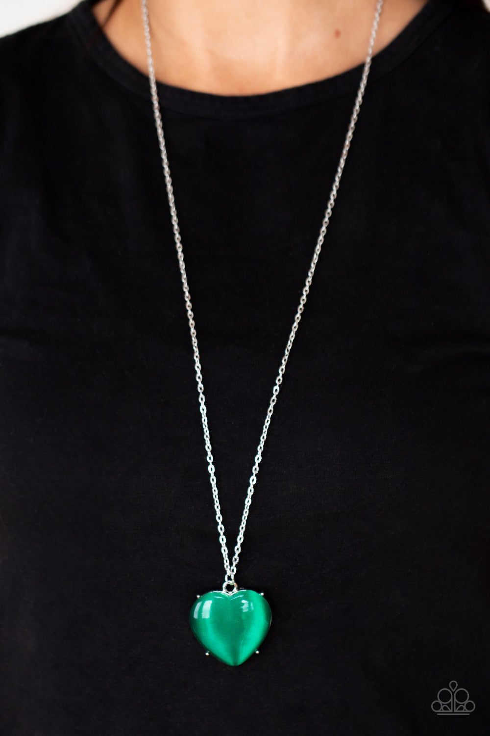 Warmhearted Glow - Green Necklace