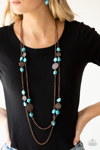 Paparazzi Mountain Movement - Copper Necklace