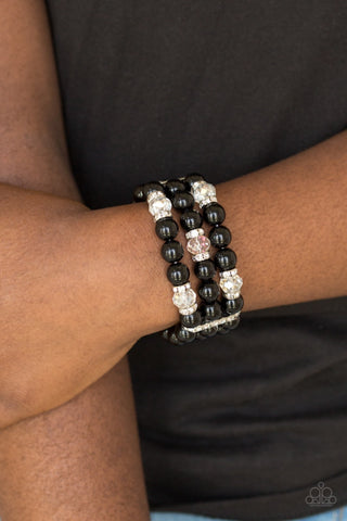 Paparazzi Undeniably Dapper - Black Bracelet