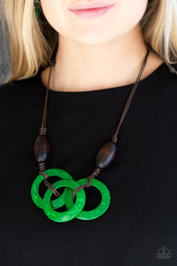 Paparazzi Bahama Drama Green Necklace