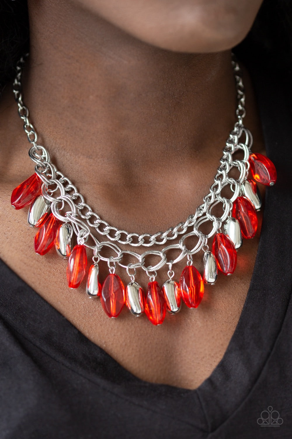 Paparazzi Spring Daydream-Red Necklace