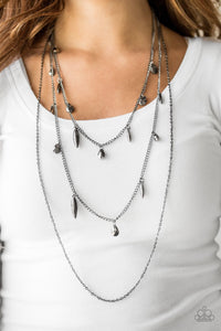 Paparazzi Bravo Bravado Black Necklace