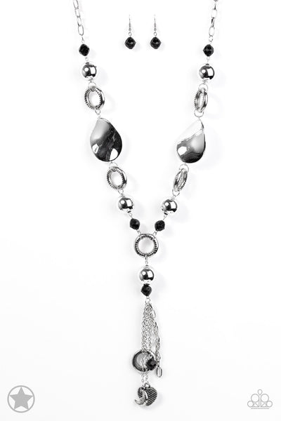 Paparazzi Total Eclipse Of the Heart-Silver Blockbuster Necklace