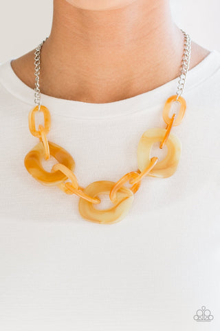 Paparazzi Courageously Chromatic - Yellow Necklace