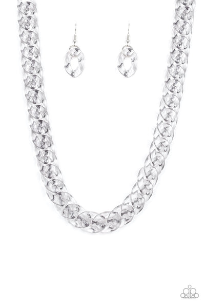 Paparazzi Put It On Ice- Silver Necklace
