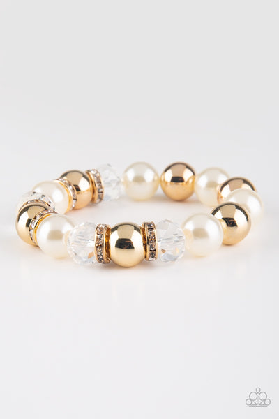 Paparazzi Camera Chic Gold pearl bracelet