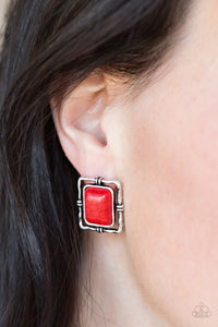 Paparazzi Center STAGECOACH - Red Earrings